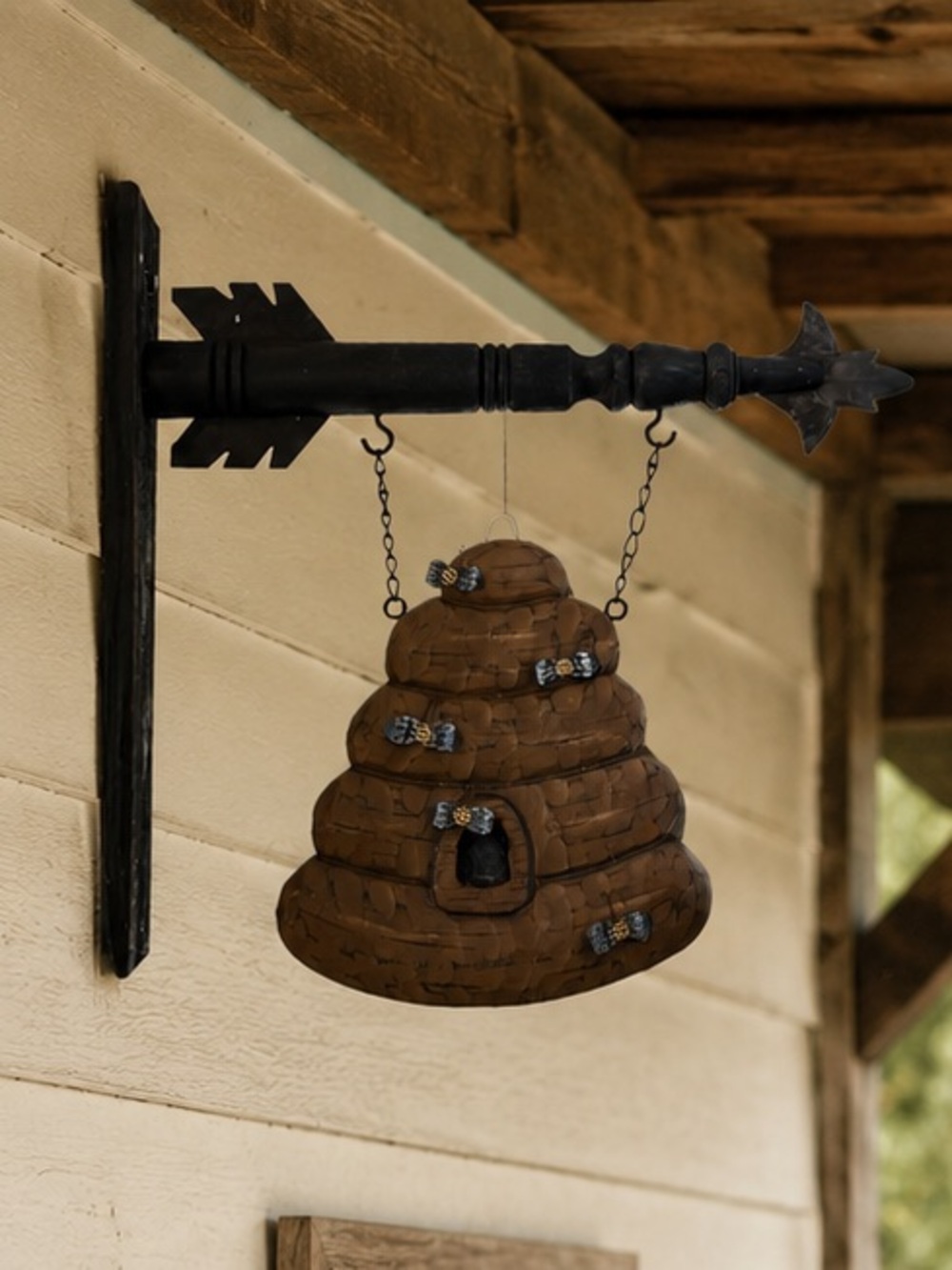 K&K Interiors Rustic Hanging Beehive Wall Decor